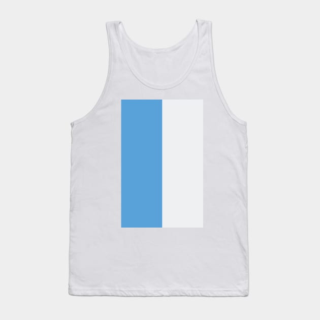 Dublin Sky Blue and White Halves Tank Top by Culture-Factory